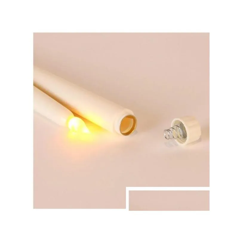 pack of 12 yellow flickering remote led candles plastic flameless remote taper candles bougie led for dinner party decoration