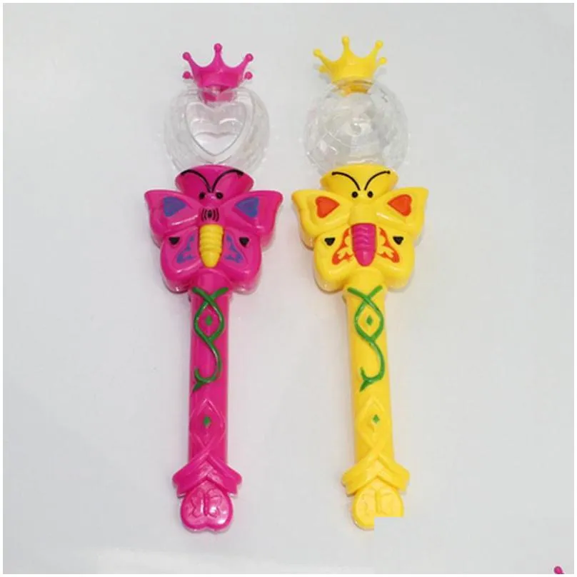 wholesale novelty kids light flashing princess fairy magic wand sticks girls party favor cheer supplies1