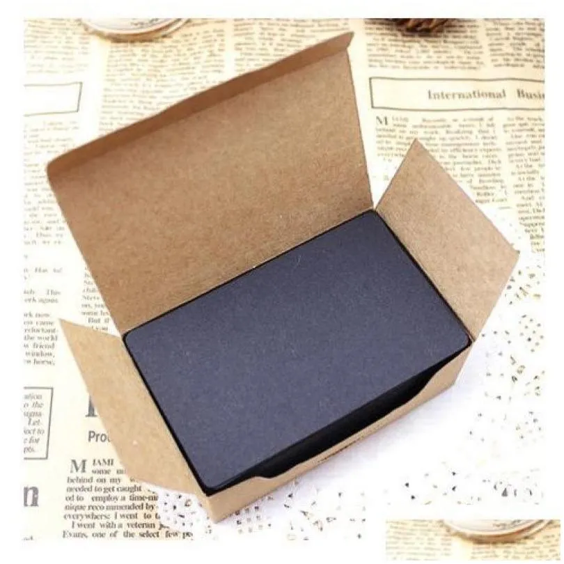 greeting cards 100pcs mini kraft paper card words memo message for business office school stationery1