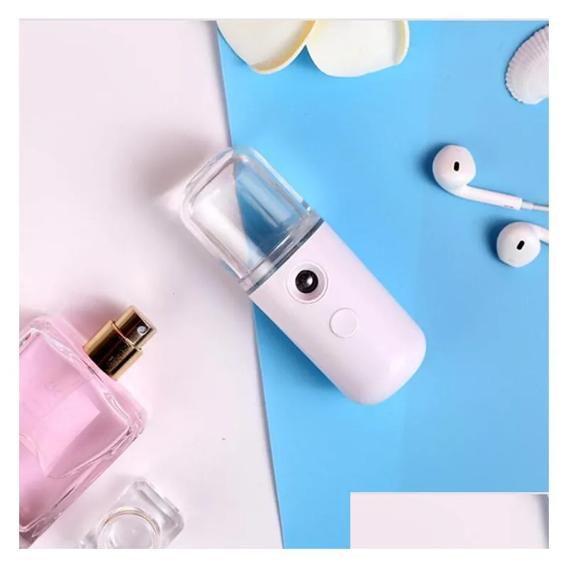 Dropshipping 30ml Nano Mist Sprayer Portable Mini Handheld Summer Moisturing Facial Steamer Face Steamer Humidifier Mist Spray Beauty Skin