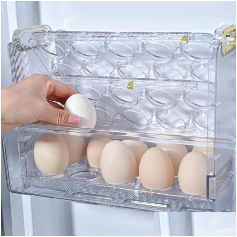 storage bottles wearresistant convenient compact egg rack pet organizer case transparent for home