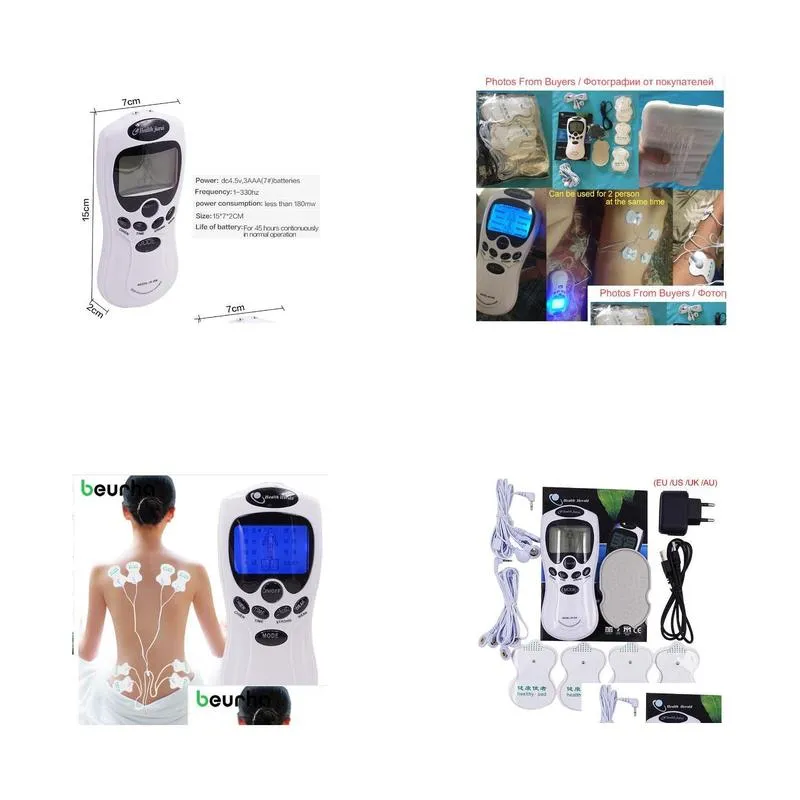 Health Tens Acupuncture Electric Digital Therapy Neck Back Machine Massage Electronic Pulse Stimulator for Full Body Care