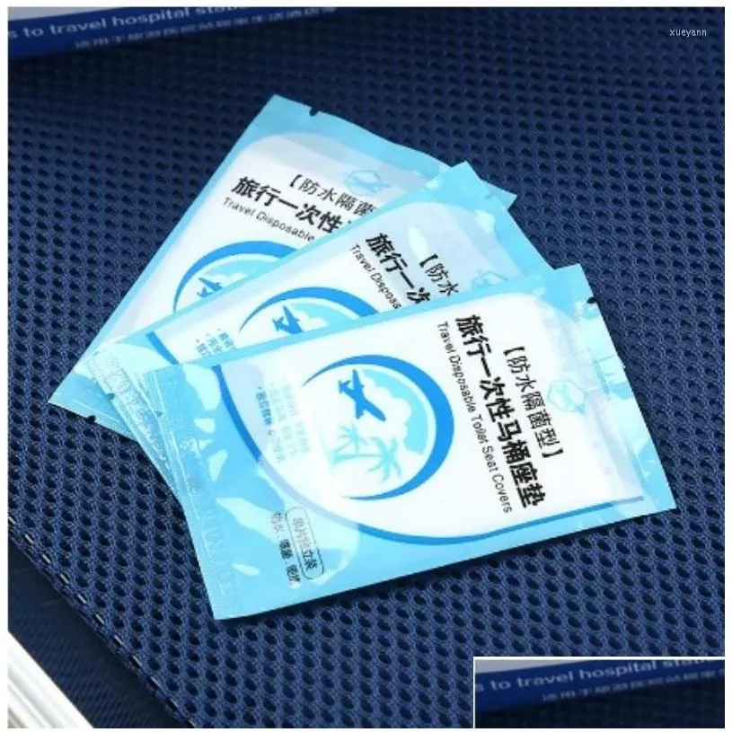 toilet seat covers 50pcs disposable cover mat portable waterproof safety pad for travel/camping bathroom accessiories