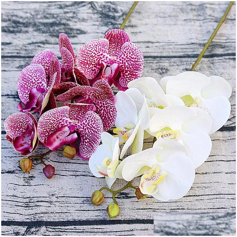 3d artificial butterfly orchid flowers fake moth flor orchid flower for home wedding diy decoration real touch home decor flore