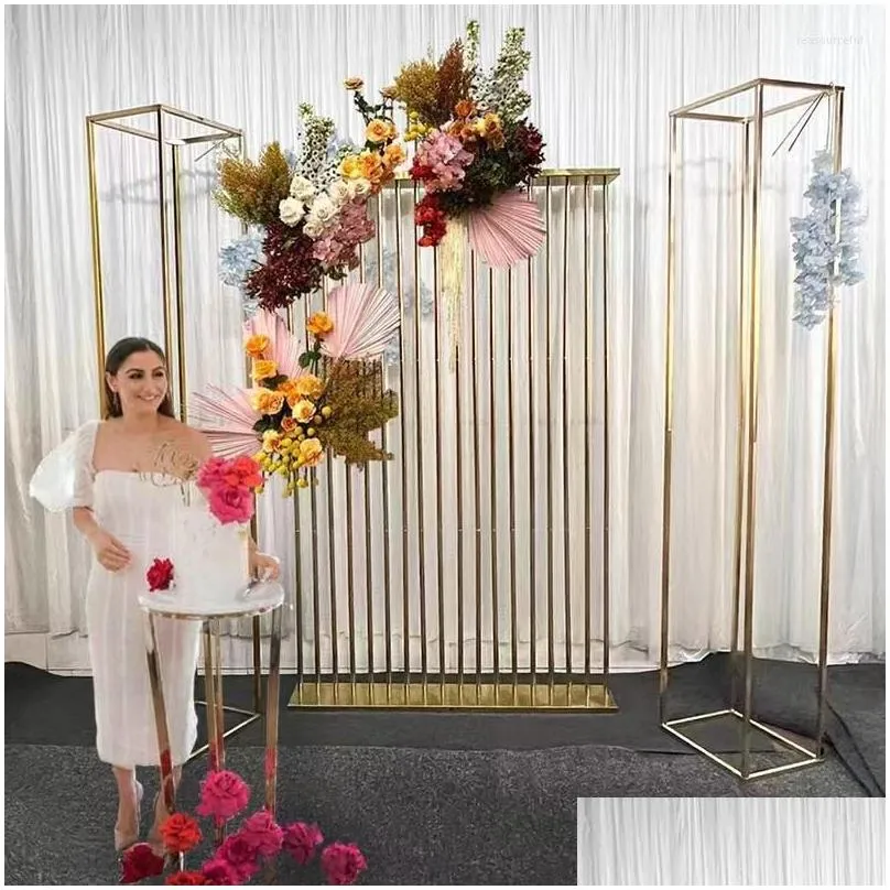 party decoration 3 pcs luxury fashion flower balloon banner arch grand event welcome wall window cabinet display backdrops background