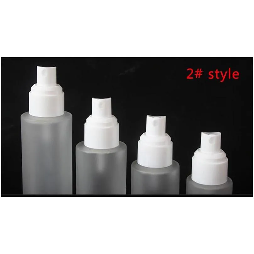 2021 20ml 30ml 40ml 60ml 80ml 100ml 120ml frosted glass cosmetic bottle lotion pump bottle refillable liquid perfume spray bottles