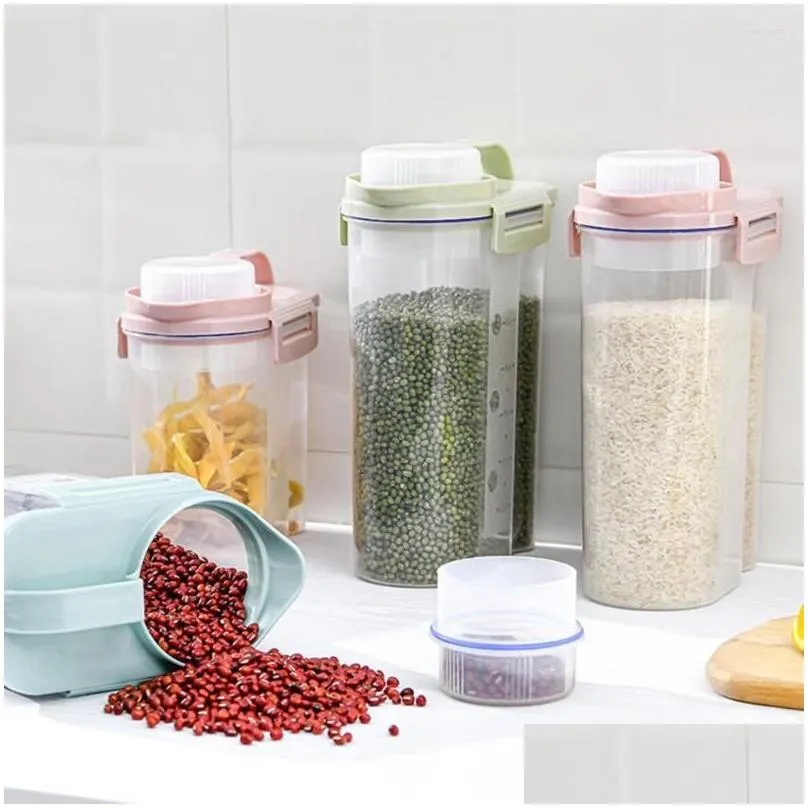 storage bottles practical multigrain sealed jar transparent multipurpose grain tank 1.5/2.5kg