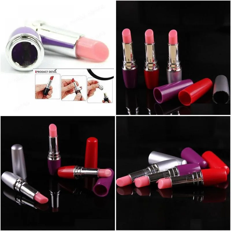 Lip Pencils Lipsticks Vibrator Mini Electric Massager Clitoris Stimulator Gspot Magic Wand Sex Toys For Woman