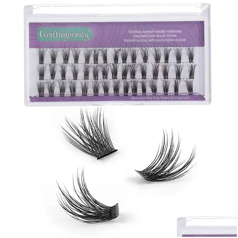 clusters individual lash c curl diy extension kit natural volume fluffy eyelash tool false eyelashe makeup eyelashes