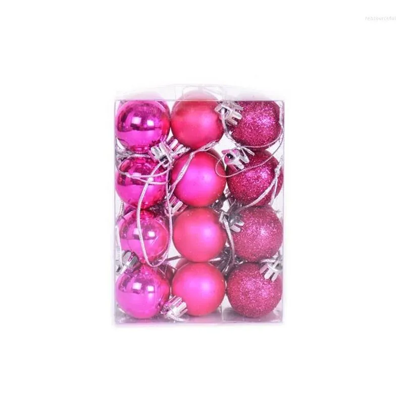 party decoration c9ga 24 pcs/set 12 colors christmas bauble ornament ball home garden for tree pendant