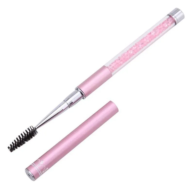 makeup brushes rhinestone eyebrow comb eyelash mascara wands applicator beauty eye brush lashes cosmetic set tools