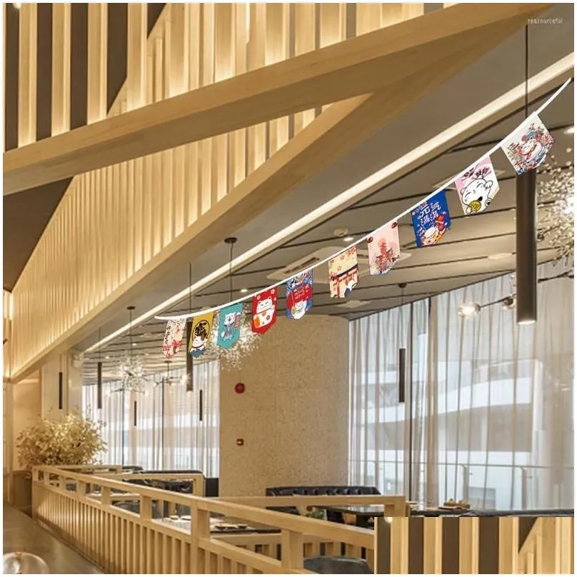 party decoration japanese bunting hanging string small colored sushi birthday restaurant bar house decorations kids halloween flag