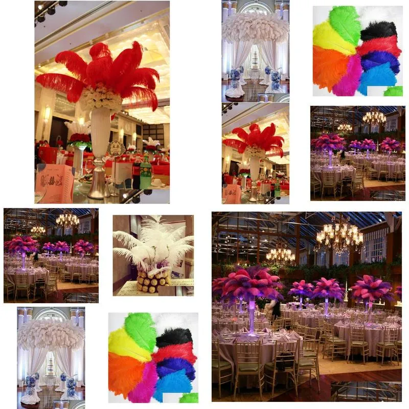 party decoration 1012inch2530cm diy ostrich feathers plume centerpiece for wedding table decorations