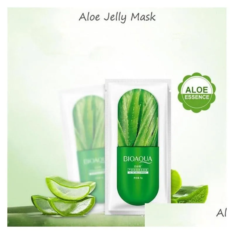 In stock BIOAQUA Facial Jelly Sheet Mask Deep Moisturing Hydrating Face Mask Prevent Blueberry Sakula Sheet Sleep Mask 8g