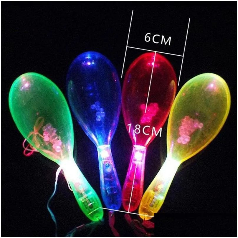 party decoration 2021 led light up glowing maracas kids flashing toys bar concert ktv cheering props rave glow supplies