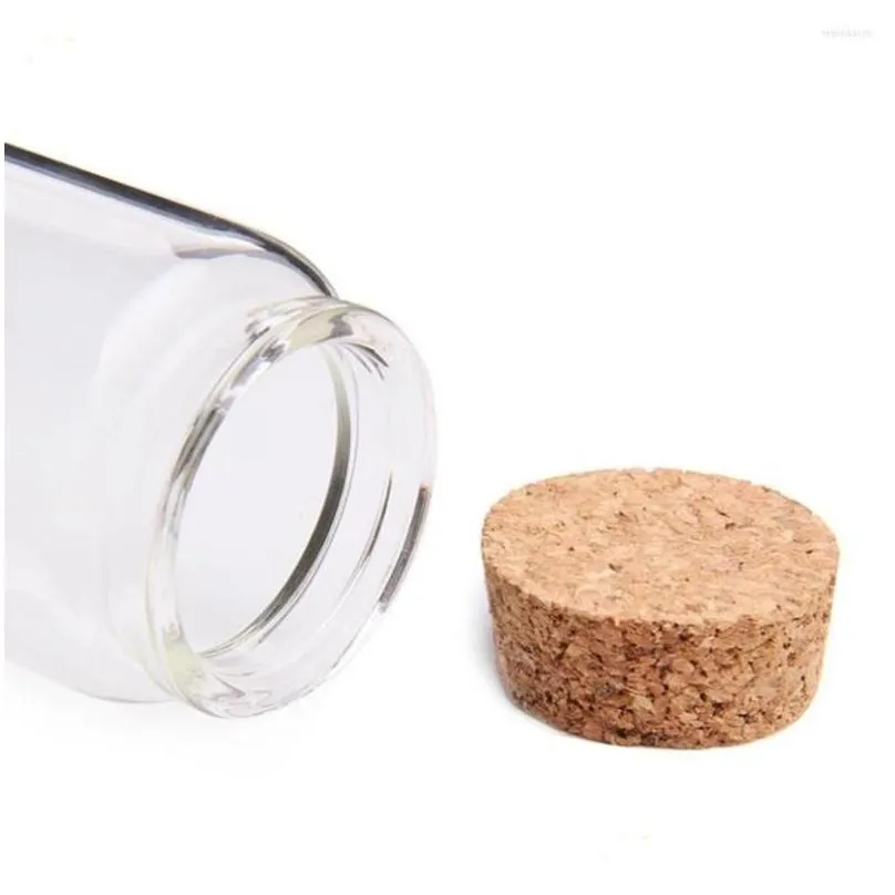 storage bottles 100pcs 80ml glass with cork crafts jars 80cc empty containers