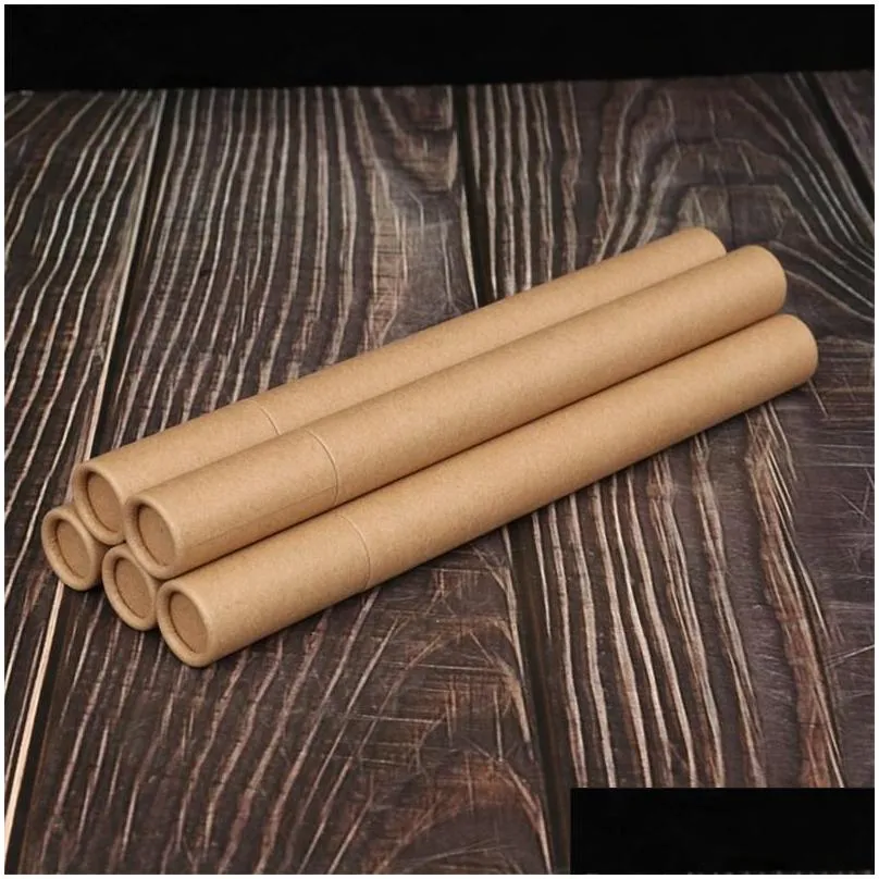 10g kraft paper incense tube packaging barrel small storage box for 5/10/20gram joss stick convenient carrying paper perfume tubes e