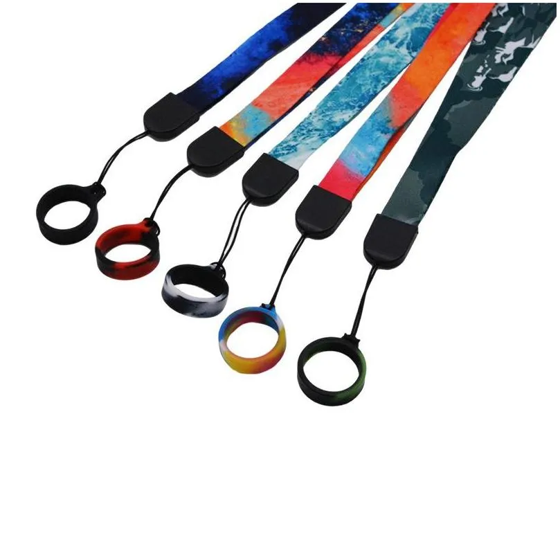 nylon vape lanyard with ring clips necklace rope chain strap smoking accessories