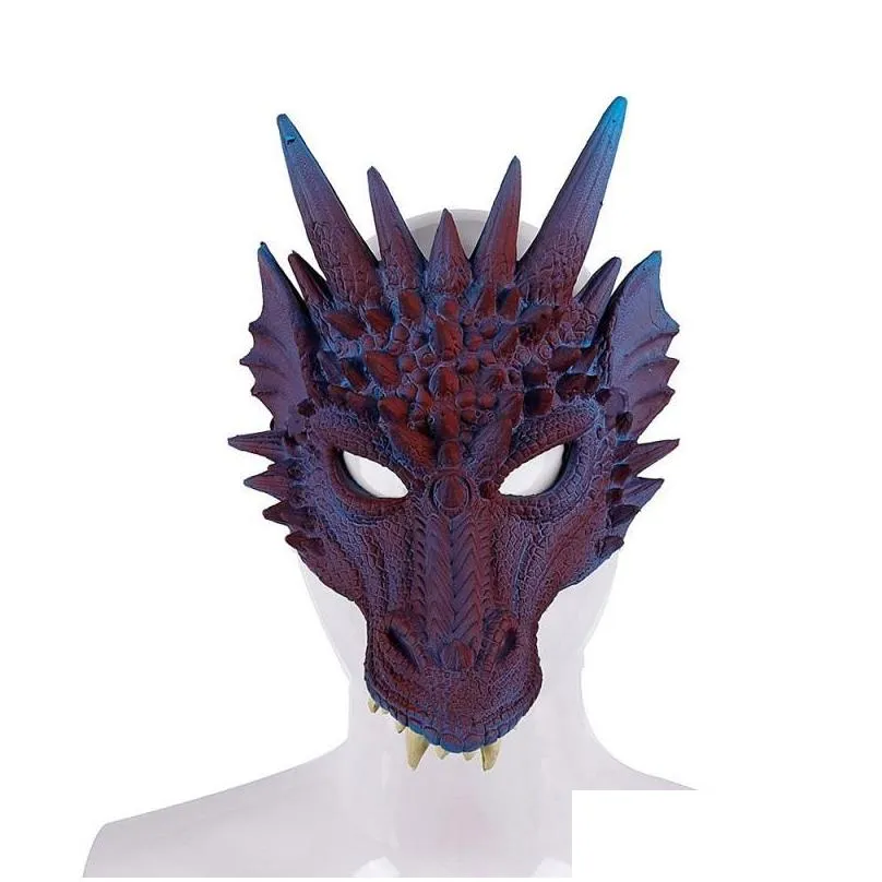 party decoration creative halloween mask cosplay dragon playing props animal adult costume head