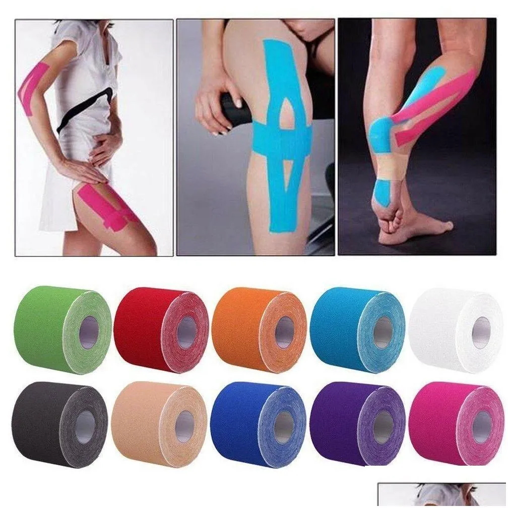 kinesio tape muscle bandage sports kinesiology tape roll elastic adhesive strain injury muscle sticker kinesiology