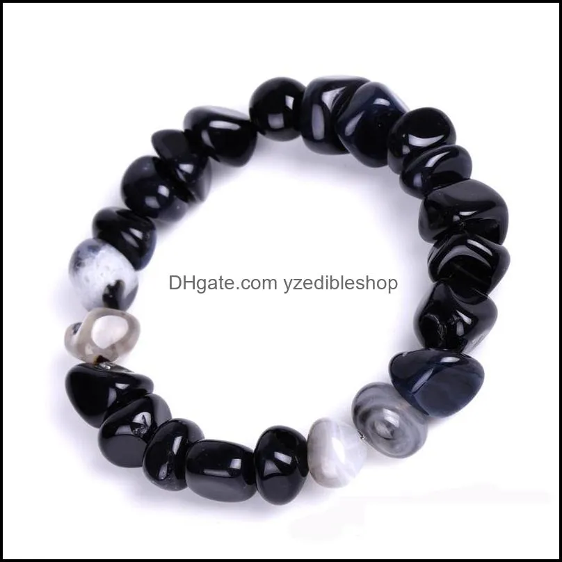 irregular agate beads bracelet for women high quality fashion colourful natural stone men charm bracelets bangles jewelry h3a