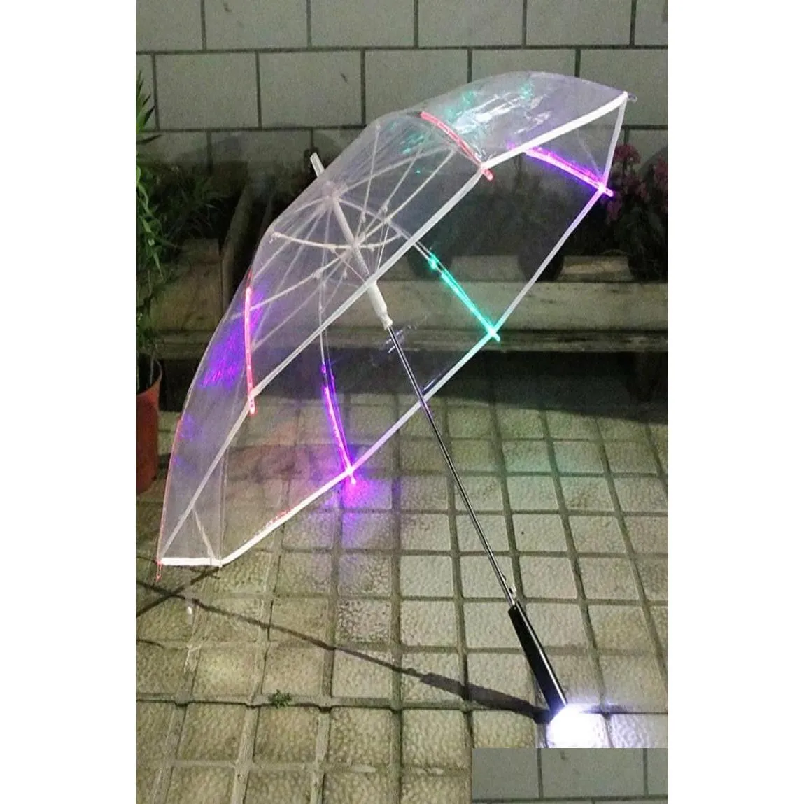 umbrellas led light umbrella colorful luminous transparent creative small  straight advertising