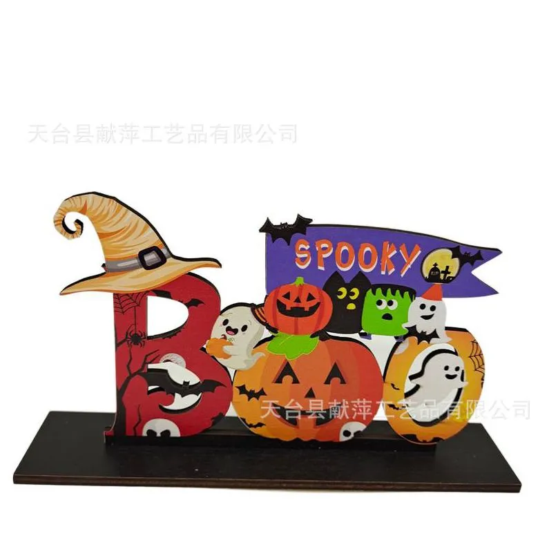 2022 ups wooden halloween table crafts decoration creative wooden uv printing