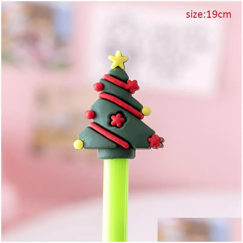 ups creative christmas tree yellow reindeer cartoon gel pen student stationery child xmas gifts prizes for guests