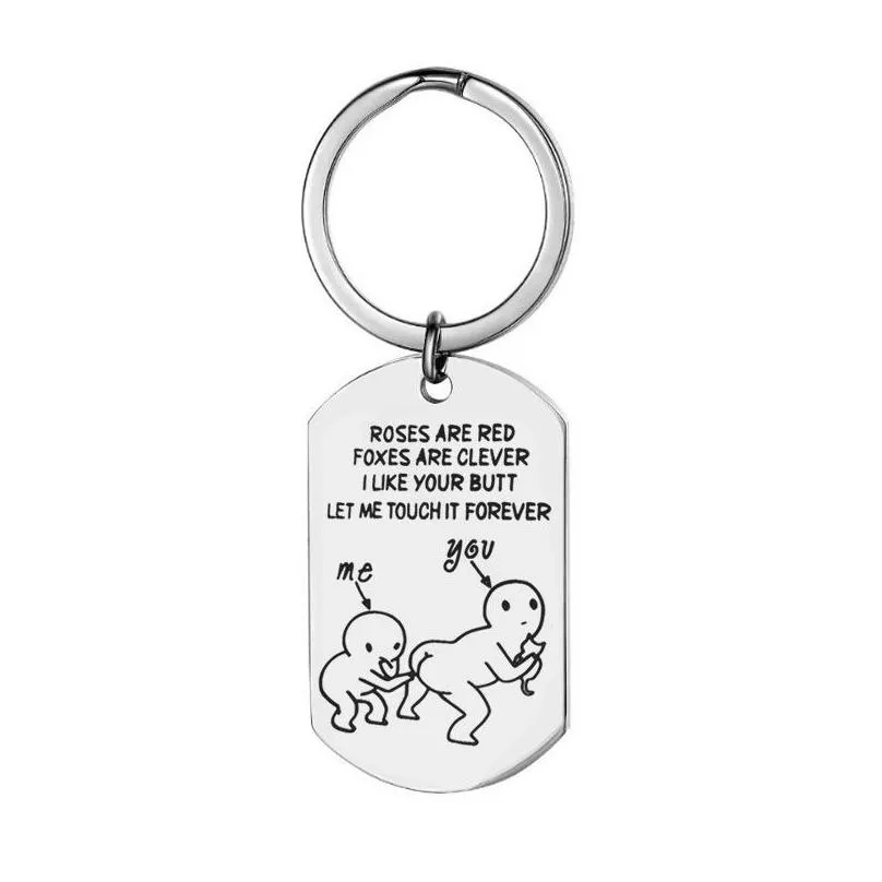 funny cartoon keychain prank toys valentines day gift for girlfriend/boyfriend party favors prank letters personalised gifts