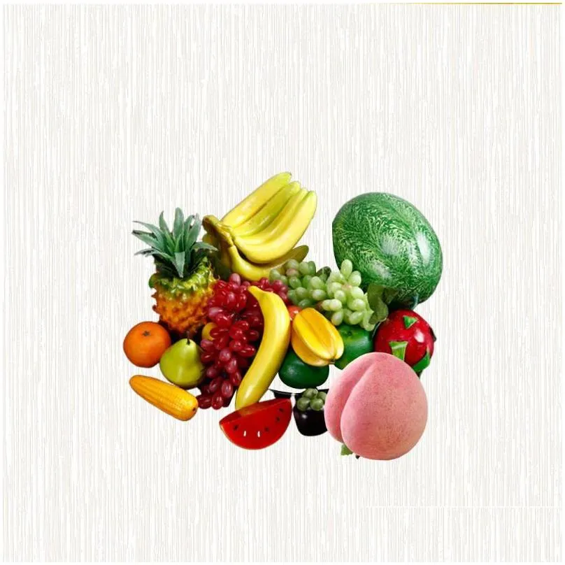 party decoration 20pcs simulated fruit and vegetable model artificial props for household decor random style q6