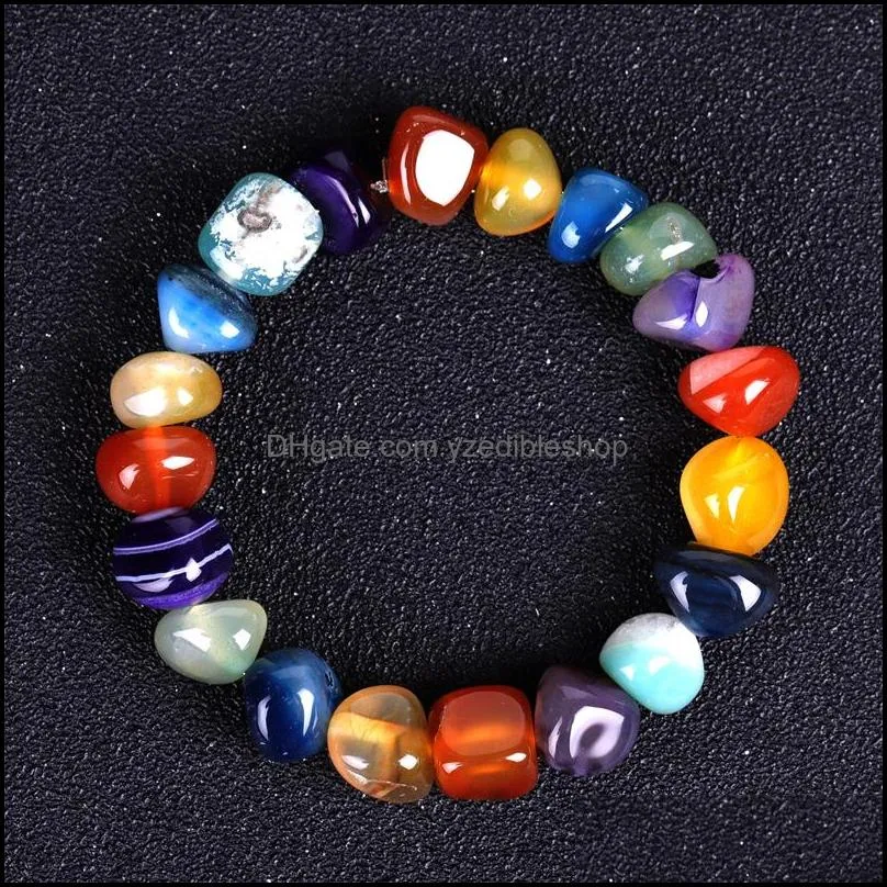 irregular agate beads bracelet for women high quality fashion colourful natural stone men charm bracelets bangles jewelry h3a