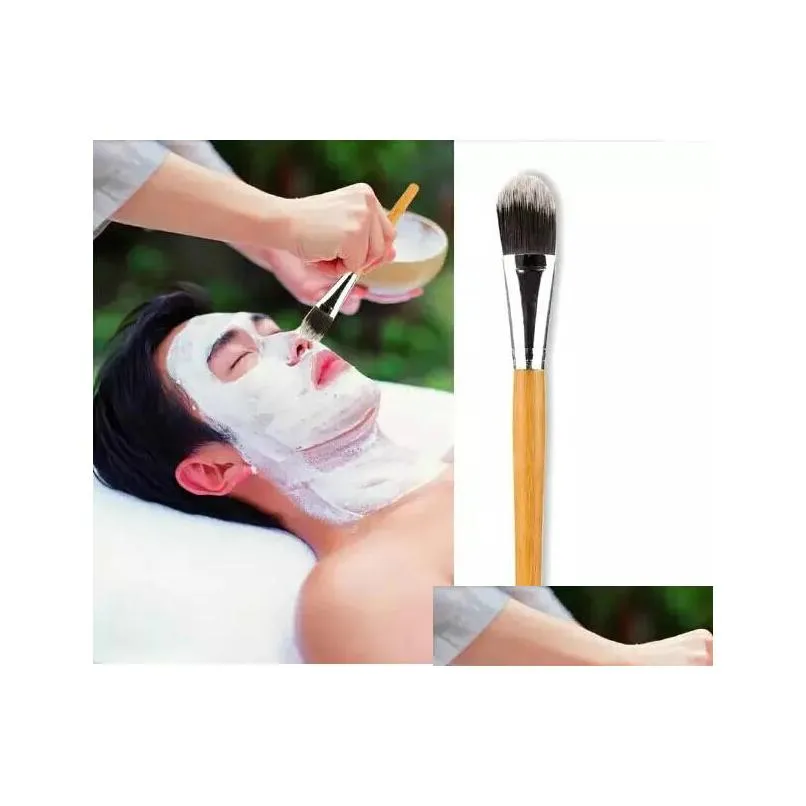 Wholesale New Makeup Brushes Woman Bamboo Handle Facial Mask Brush Makeup Brush Make Up Face Brushes