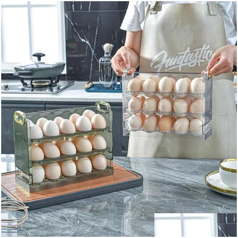 storage bottles wearresistant convenient compact egg rack pet organizer case transparent for home