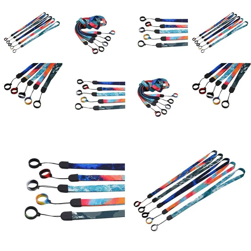 nylon vape lanyard with ring clips necklace rope chain strap smoking accessories