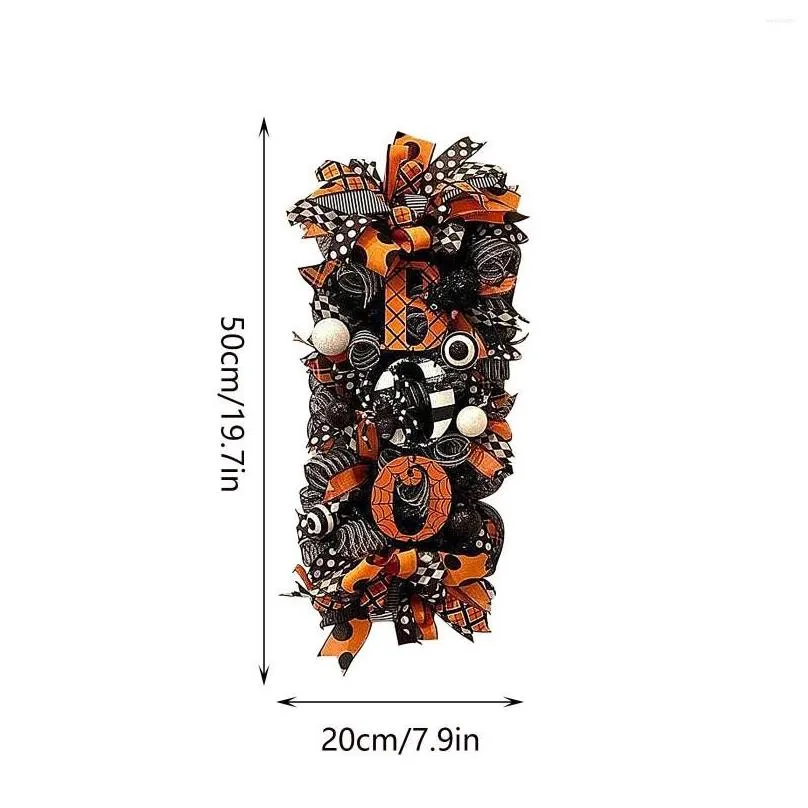 party decoration halloween wreath door hanging boo letter pumpkin doorplate garland garden pendant home decor supplies