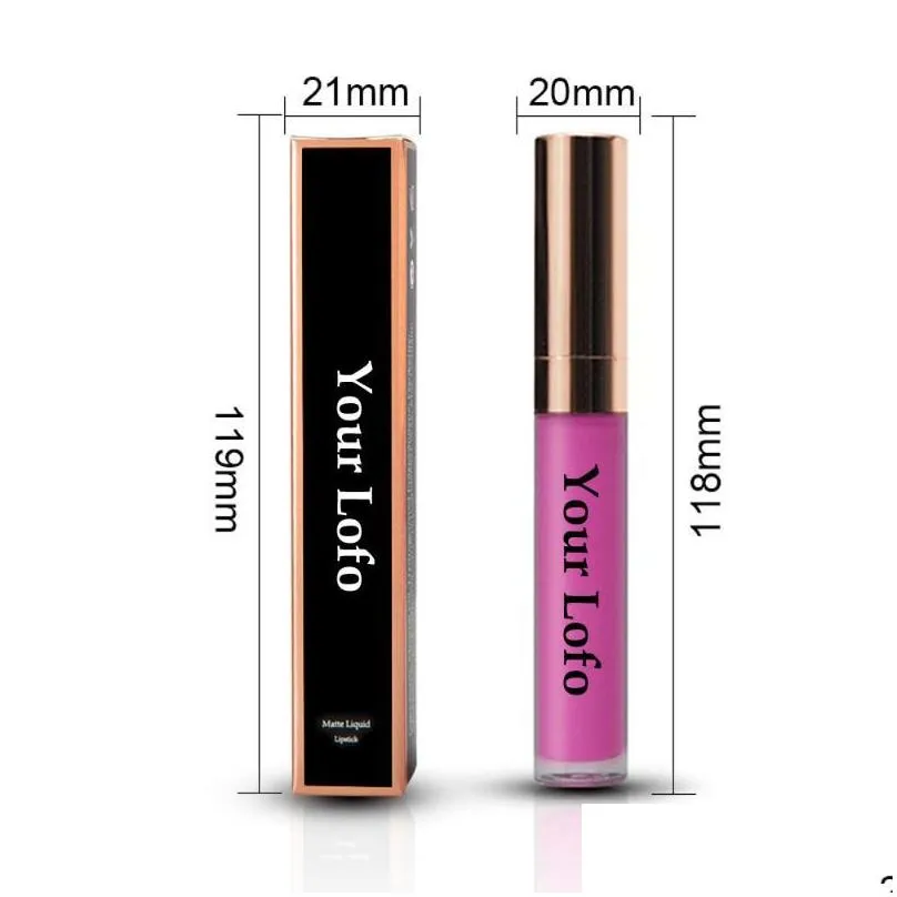 20 pieces matte liquid lipstick long lasting lip gloss private label tubes custom logo wholesale no brand low moq mixed color