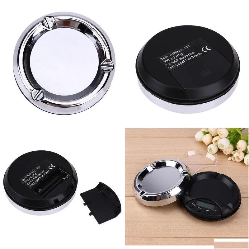 200g portable ashtray digital scale 0.01g electronic pocket scales for gold silver jewelry scale high precis