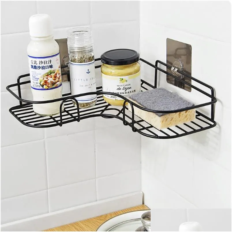 bathroom shelf kitchen organizer shelves corner frame iron shower caddy storage rack shampoo holder for bathroom accessories