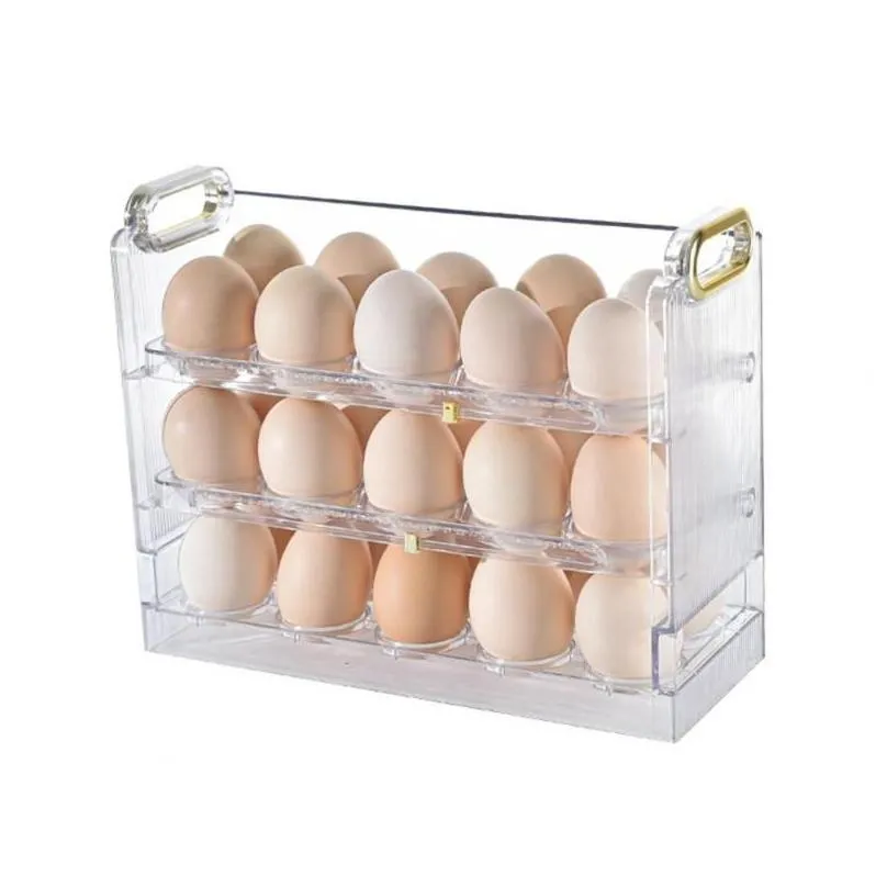 storage bottles wearresistant convenient compact egg rack pet organizer case transparent for home