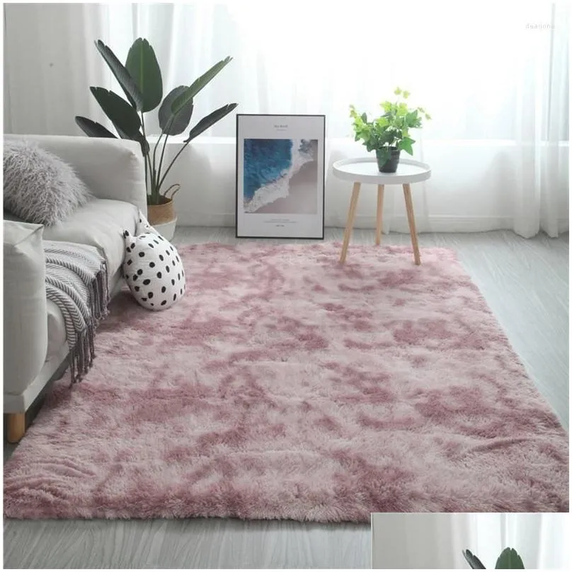 carpets nordic tiedye carpet living room coffee table bedroom bedside mat thickness 4 cm floor rug washable easy care