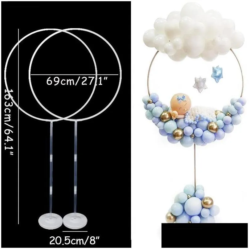 2pcs heart shape balloon stand wedding decoration ballons column baloon deco birthday party decor 144cm arches po frame