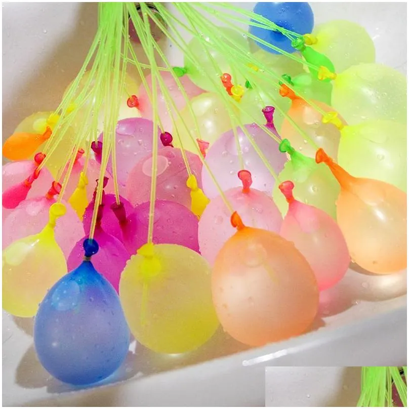 party decoration 111pcs water polo balloons supples with refill quick easy kit latex bomb fight games for kids adults faovr