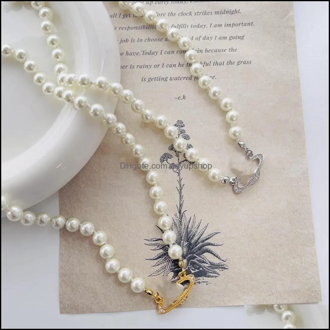 western west queen with the same wood star vivi pearl necklace european and american fashion ins1 1 brass plated clavicle women