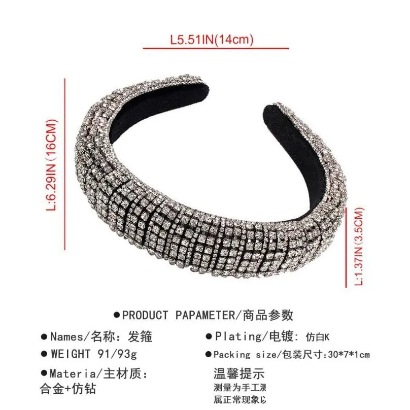 hair accessories Headdress headband colored diamond sponge hairband fashion creative European and American wholesale