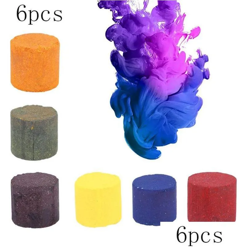 party decoration 1/6 pcs smoke pills combustion smog cake effect bomb portable pography prop halloween props h5