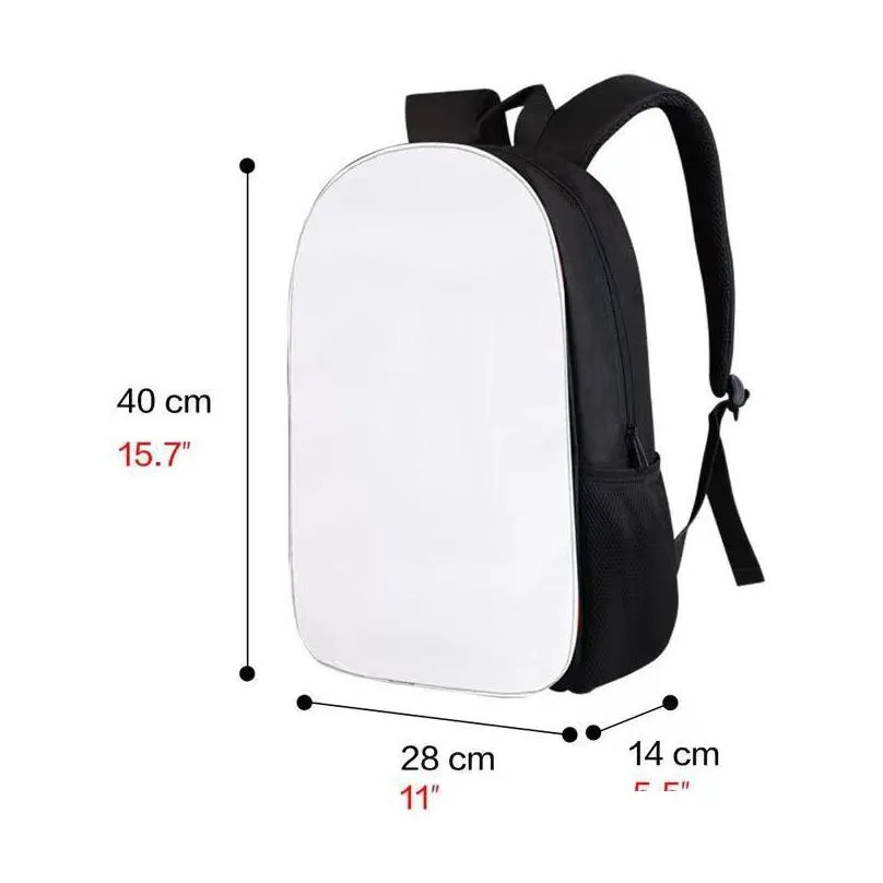 ups wholesale sublimation diy backpacks party favor blank other office supplies heat transfer printing bag personal creative polyester school student