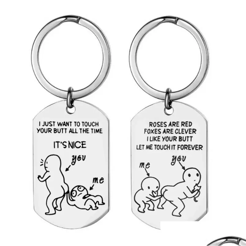 funny cartoon keychain prank toys valentines day gift for girlfriend/boyfriend party favors prank letters personalised gifts