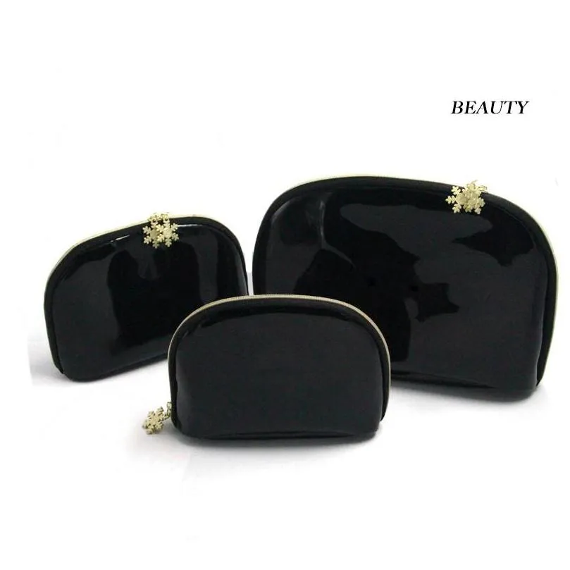 Wholesale Women snowflake zipper elegant famous beauty cosmetic case makeup organizer bag toiletry clutch bag