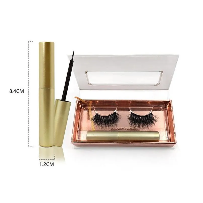  natural 3d magnetic eyelashes kit handmade false eyelashes cruelty magnet lashes magnetic eyeliner makeup