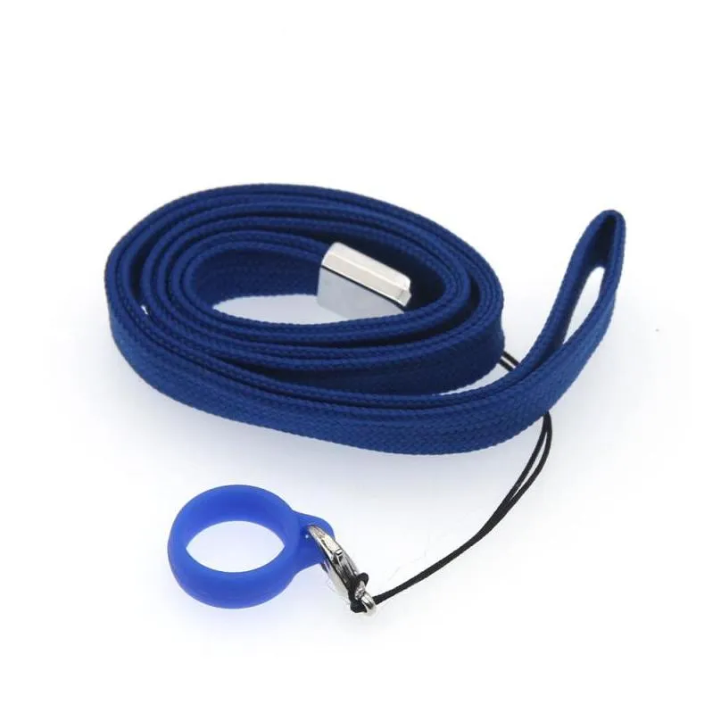 vape lanyard with ring clips necklace rope chain strap smoking accessories 14mm17mm silicone ring 4 colors